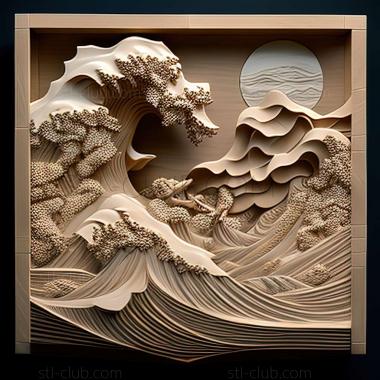3D model Katsushika Hokusai (STL)